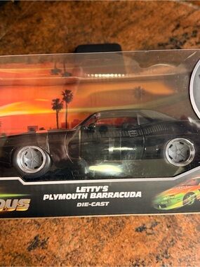 Letty's Plymouth Barracuda Die-Cast Toy Car - Black
